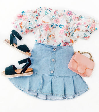 Floral Puff Sleeve Top