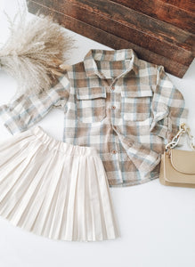 Flannel & Skirt Set