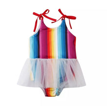 Charger l&#39;image dans la galerie, Ready to Ship Rainbow Skirted Leotard